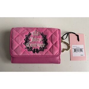 Juicy Couture Juicy Barbie Pink Royal Couture Double Sided Trifold Wallet NEW